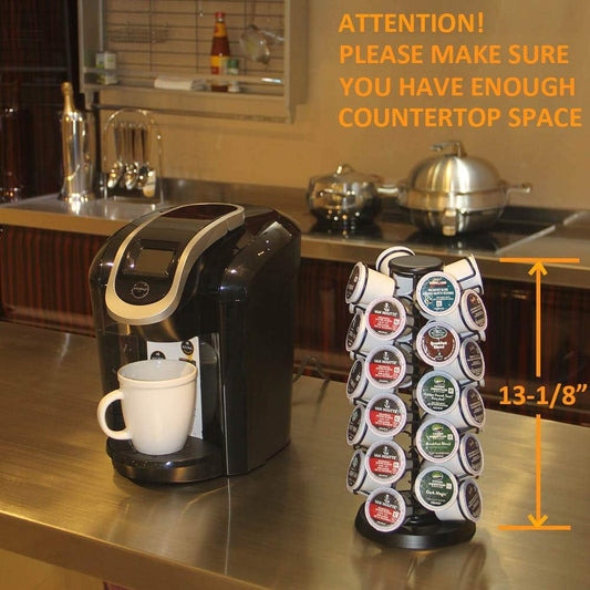 K-Cup Holder Carousel, 40 Pod Capacity, No Assembly, Black